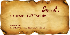 Szuromi László névjegykártya